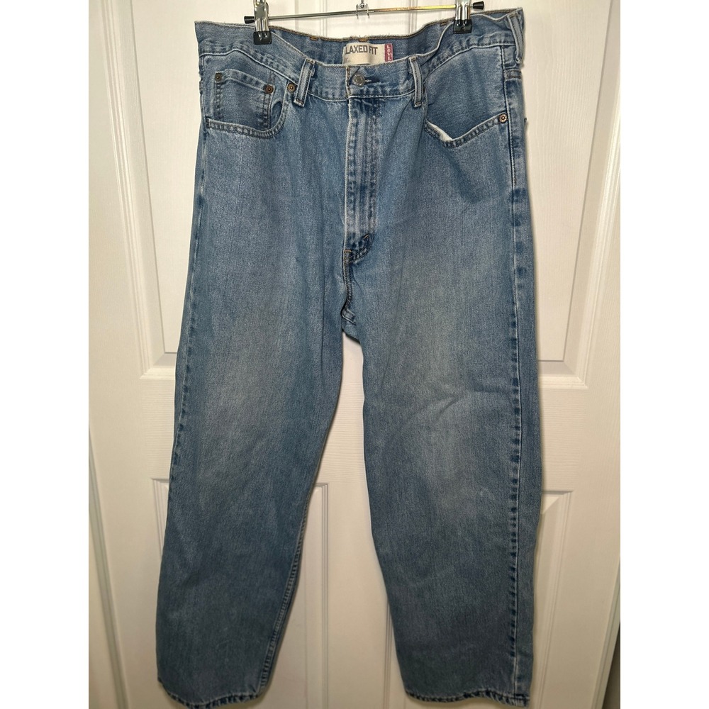 Vintage Levi's 550 Relaxed Fit Jeans Men's 90s Y2K Light Wash Mens 38x30 Tapered